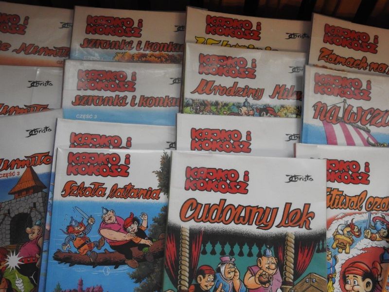 Grafika okładek komiksów o Kajko i Kokoszu