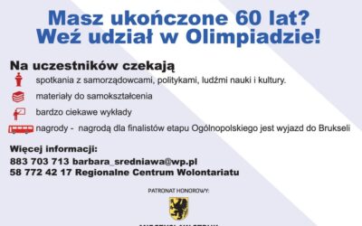 Weź udział w IV Pomorskiej Olimpiadzie Wiedzy Obywatelskiej „Senior Obywatel”